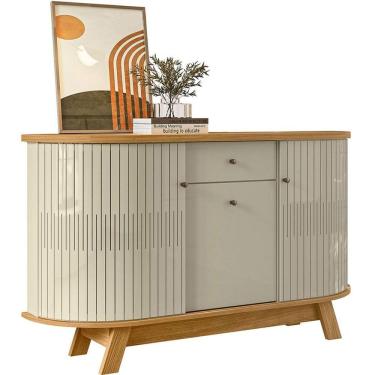 Imagem de Buffet Aparador 3 Portas E 1 Gaveta 100% Mdp Brianza Cumaru/opala