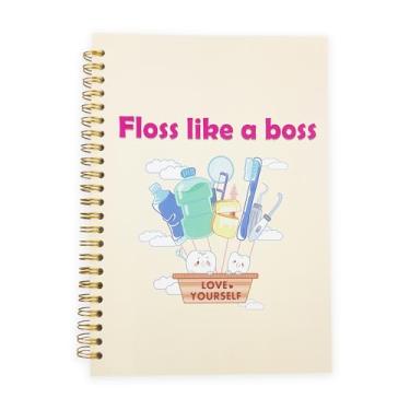 Imagem de Midrean Dentists Dental Hygiene Journal Assistant Nurse School Students Spiral Nursing Notebook Notepad,Ruled Paper, 5.5"X8.3" 80 (F)