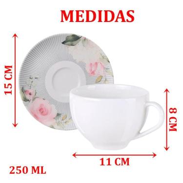 Imagem de Kit Jogo Café Lanche 8pçs 4 Pessoas Chá Ornatta Tramontina