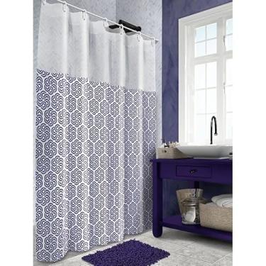 Imagem de Cortina de Box Banheiro Vinil com Ganchos – Cortina para Box Impermeável e Fácil de Limpar (SAIA MANDALAS)