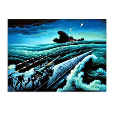 Imagem de Zeichn8u Thomas Hart Benton Paintings Wall Art Score Another for the Subs Reproduções de arte clássicas Thomas Hart Benton Pôster em tela para sala de estar decoração de parede de casa 100 x 70 cm