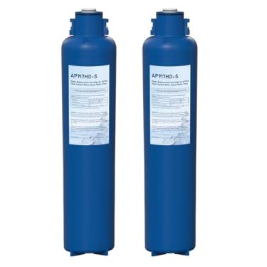 Imagem de Substituição do filtro de água AP917HD-S AP904, cartucho de filtro de água de troca rápida sanitário para toda a casa compatível com o sistema 3M Aqua-Pure AP917HD-S e AP904, reduz sedimentos, odor e