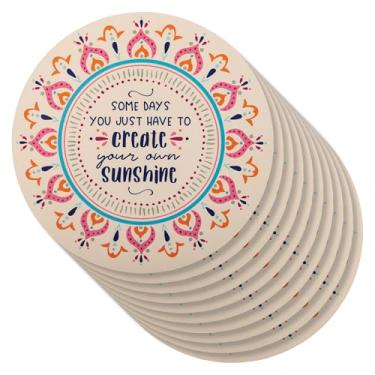 Imagem de Karma, Conjunto de 100 geladeira inspirador Boho com 100, ímãs decorativos redondos para carro e armário à prova de intempéries para meninas, citações motivacionais, lembrancinhas de festa, carro