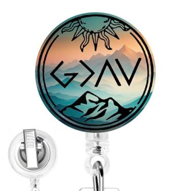 Imagem de Carretel de crachá God is Greater Than Highs and Lows Nurse - Carretel retrátil de crachá cristão para enfermeiros, estudantes de enfermagem, equipe médica