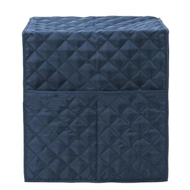 Imagem de BAGASI Capa para máquina de café, capa protetora para máquina de café, capa de eletrodomésticos com bolso, capa à prova de poeira para cafeteria doméstica, azul, 32 x 31 x 36 cm