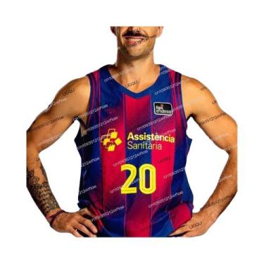 Imagem de Camiseta De Basquete Barcelona Para Adultos, Rápido Secagem, Vestuário