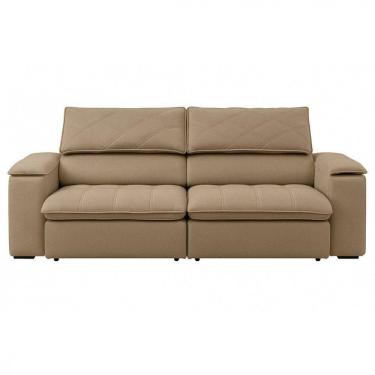 Imagem de Sofá Konrad Retrátil Reclinável Mônaco 2,10 Metros Bouclê Marrom