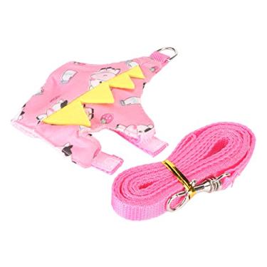 Imagem de Cryfokt Conjunto de Coleiras para Porquinhos-da-índia, Conjunto Aconchegante e Ajustável, Arnês para Furões para Animais de Estimação Pequenos, Anel D de Correias de Nylon, Arnês Bonito para