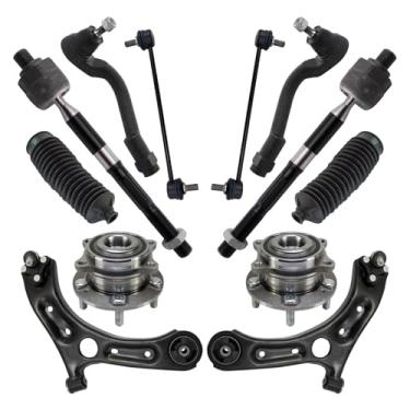 Imagem de TRQ Kit de transmissão de suspensão de direção dianteira HY4510102 HY4511102 compatível com Hyundai Tucson 2016-2021 Kia Sportage 2017-2021