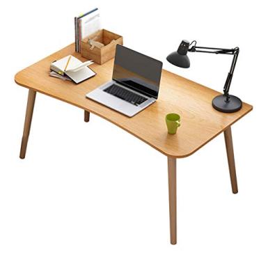 Imagem de Mesa de computador, mesa de estudo para laptop, mesa de mesa para laptop, mesa de maquiagem, grande espaço de armazenamento, mesa de suporte para escritório em casa. (natural 120 x 60 cm)