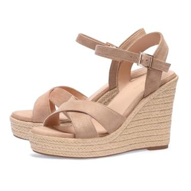 Imagem de VICKI·VICKI Sandália plataforma feminina com tira no tornozelo e bico aberto, Damasco - nº 4, 34