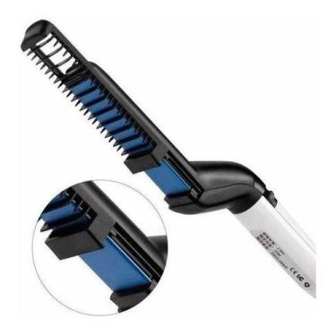 Imagem de Prancha Pente Escova Cerâmica Alisador Cabelo Barba - ZEM, Bivolt