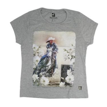 Imagem de Camiseta Feminina Cinza Cavalo - Rancho Nhazinha, G