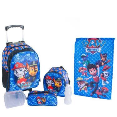 Imagem de Kit Mochila Patrulha Canina Menino De Rodinhas - Bezzter