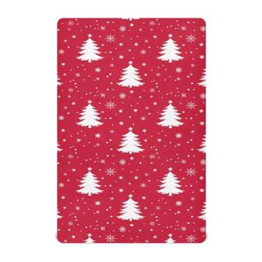 Imagem de Wassud Jogo de lençol com estampa natalina para berço respirável para meninos e meninas, neutro, 68 x 99 cm