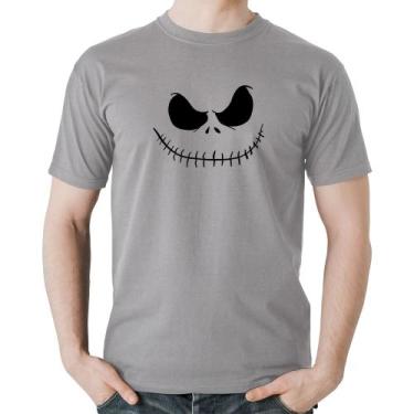 Imagem de Camiseta Algodão Scare Face - Foca na Moda, Cinza, G