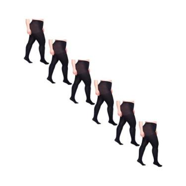 Imagem de Kit com 6 Meias Calças Fio 80 Opaca Plus Size Loba 5852-001, XG