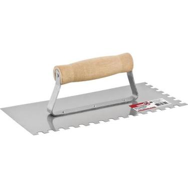 Imagem de Desempenadeira Aço Dentada 12,0x25,5cm Cabo Madeira Fechado - Nove54