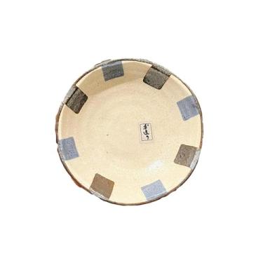 Imagem de 4 peças - Prato de sushi de cerâmica estilo japonês retrô fosco tempero vinagre prato - barra quadrada