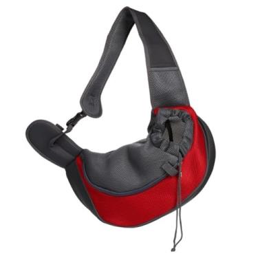 Imagem de Bolsa de Ombro Pet: Transporte Cachorro e Gato – Transversal, Confortável e Prática para Animais Pequenos(WG886-Vermelho)