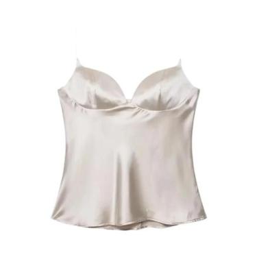 Imagem de Top De Verão Feminino Sexy Com Alças Costas Descobertas E Gola Em Form