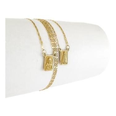 Imagem de Escapulário N S Aparecida Piastrine 1.3 65 Cm D F Ouro 18k - JOIE JOIA