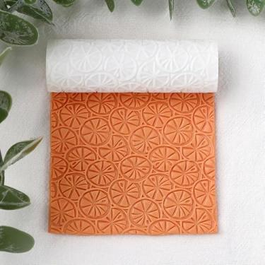 Imagem de Rolo de textura de folhas de argila de polímero, carimbos de cerâmica, ferramentas de bricolage, rolos de textura de cerâmica em relevo para brincos de cerâmica, fabricação de joias, suprimentos de