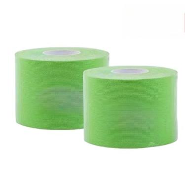 Imagem de Kit com 2 Fitas K Tape 5cm x 5m – Bandagem Elástica Adesiva para Fisioterapia, Alívio de Dor, Recuperação de Lesões e Atletas (Kit 2 verde)