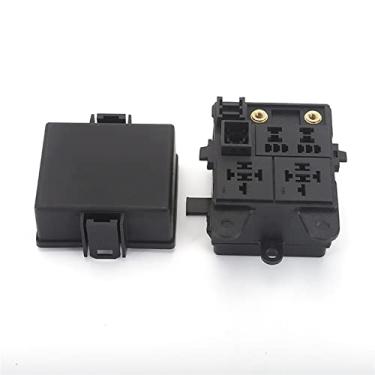 Imagem de Suporte de fusível de lâmina de caixa preta soquete de relé de carro para controle de linha de buzina de farol de triciclo de veículo elétrico automotivo modificado (cor: Caixa)