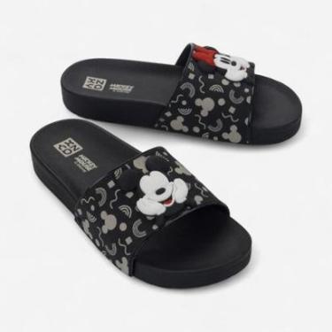 Imagem de Chinelo Slide Zaxy Disney Mickey Preto-Feminino