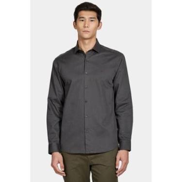 Imagem de Camisa Aramis Regular Tricoline Maquinetada Fio 40 Chumbo-Masculino