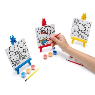 Imagem de Mini Tela Pintura Cavalete Hello Kitty 1 Cavalete +