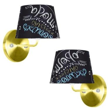 Imagem de Kit 2 Arandela Dourado De Cupula Tradicional Giz - MARRYLUZ