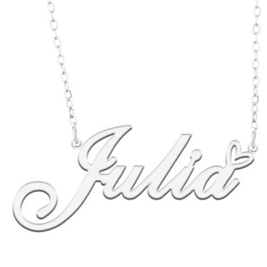 Imagem de A168A Colar de nome personalizado personalizado personalizado colar de nome banhado para mãe filha amizade feminino dia dos namorados aniversário de Natal ano novo, Metal, Sem pedras preciosas
