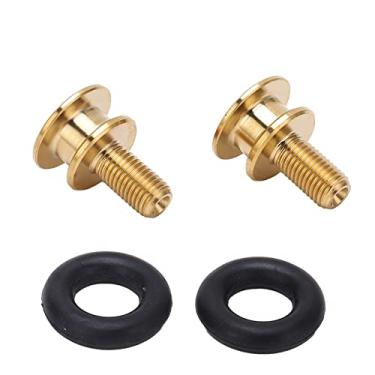 Imagem de KIMISS Parafuso de Manivela de Ciclismo Em Liga de Titânio RISK M8x15mm - Parafuso de Fixação de Eixo Central Com Furo Quadrado para Pedaleira - de Suporte Inferior Leve e Resistente à Corrosão (Ouro)