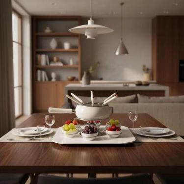 Imagem de Prato Giratório Centro de Mesa Tampo Tábua para Mesa 80 cm Branco Laca