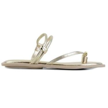 Imagem de Sandália Feminina Bottero Metalizada Roma Dourada - 3745-Feminino