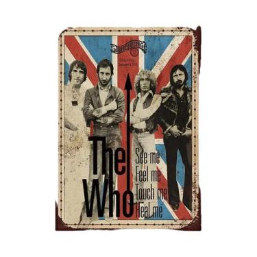 Imagem de Placa De Metal Retrô De Banda De Rock Para Decoração De Parede De Bar,