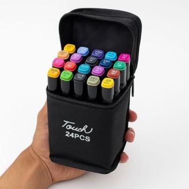 Imagem de Caneta Marcadora de Ponta Dupla Conjunto Para Profissionais Artísticos