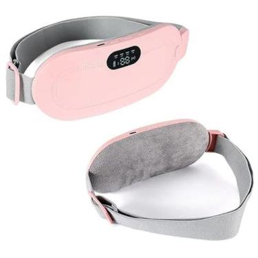 Imagem de Cinta Aquecimento Abdominal Vibração Alivia Desconforto Dor Cólica Men