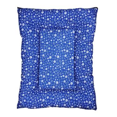 Imagem de Cama Colchonete Pet para Cachorro ou Gato Pequena Média Grande Macio Lavável (Azul, GG)