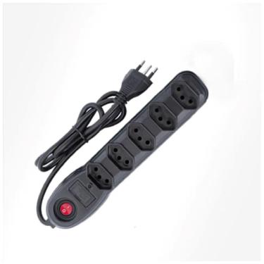 Imagem de Filtro De Linha 5 Tomadas Pp 0,75 1m Bivolt Preto [f018]