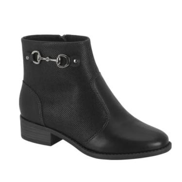 Imagem de Bota Feminina Preta Modare 7057.230 Cano Curto Napa Berlim - Preto