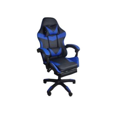 Imagem de Cadeira Gamer Stillus Ergonômica Com Apoio Para Os Pés Azul