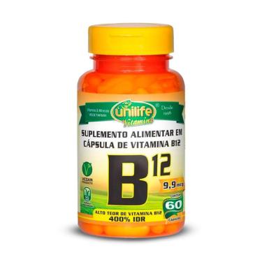 Imagem de Vitamina B12 Cianocobalamina Unilife 60 Cápsulas