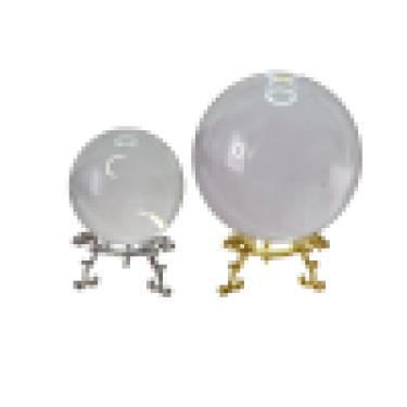 Imagem de Kit 2 Bolas de Cristal  6 cm e 8 cm Transparente com Base