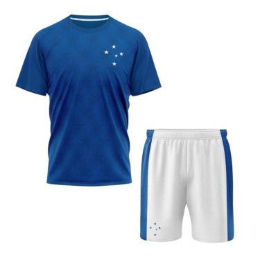 Imagem de Conjunto Braziline Cruzeiro Mini Craque Infantil - Azul 4-Unissex
