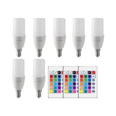 Imagem de Lâmpada LED RGB Com Controle Remoto, 16 Cores, Regulável, 6W, E14, 24 