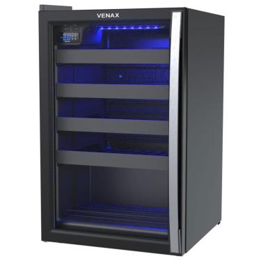 Imagem de Expositora Champanheira Venax 100L Porta Invertida Preto Fosco 127V 27521