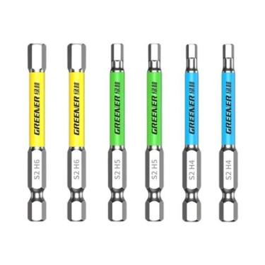 Imagem de Conjunto De Chaves Allen Hexagonais Arco-Íris S2 Em Aço Tungstênio Com